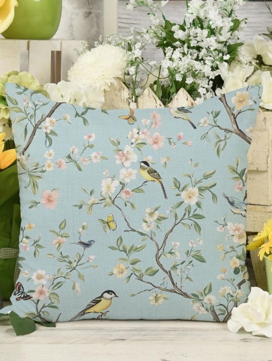 NEW! Set Of Bird Chinoiserie Throw Pillow Covers - Picture 4 of 4